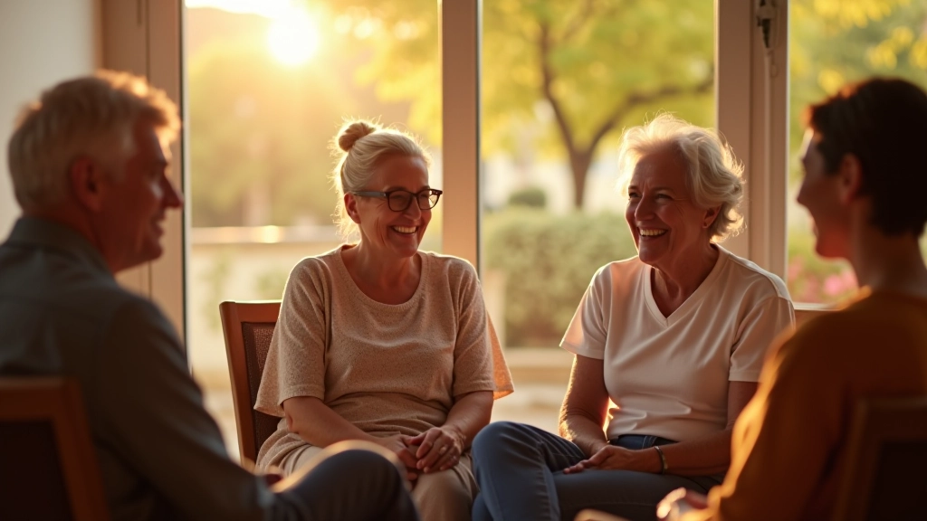 Group of adults in Portugal enjoying community connection
